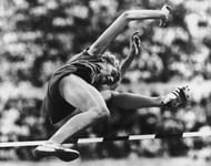 Romania's Iolanda Balas wins the gold medal in the final of the ladies high jump at the Rome Olympics, 9th September 1960